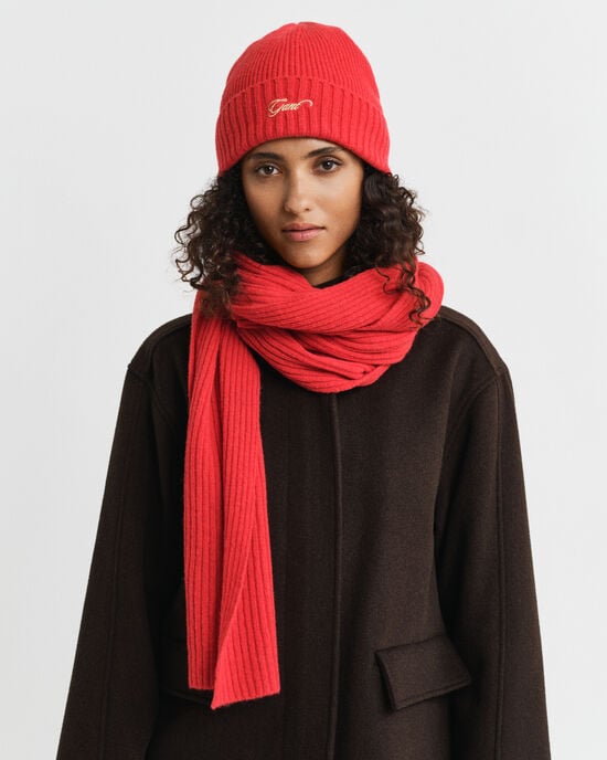 Set de regalo con gorro y bufanda con inscripción