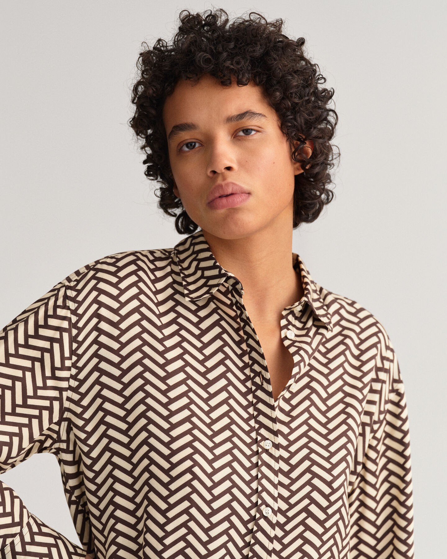 Camisa Relaxed Fit Geometric