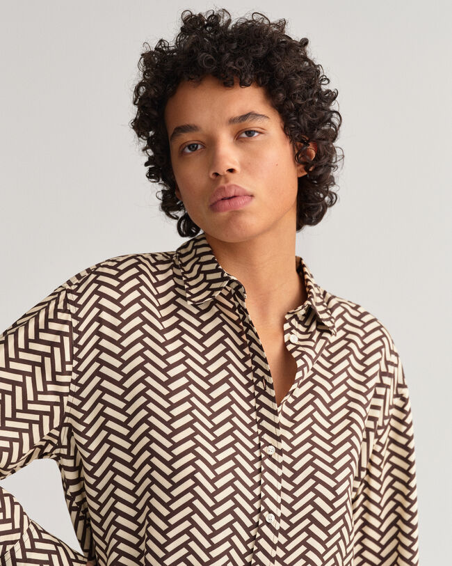 Camisa Relaxed Fit Geometric