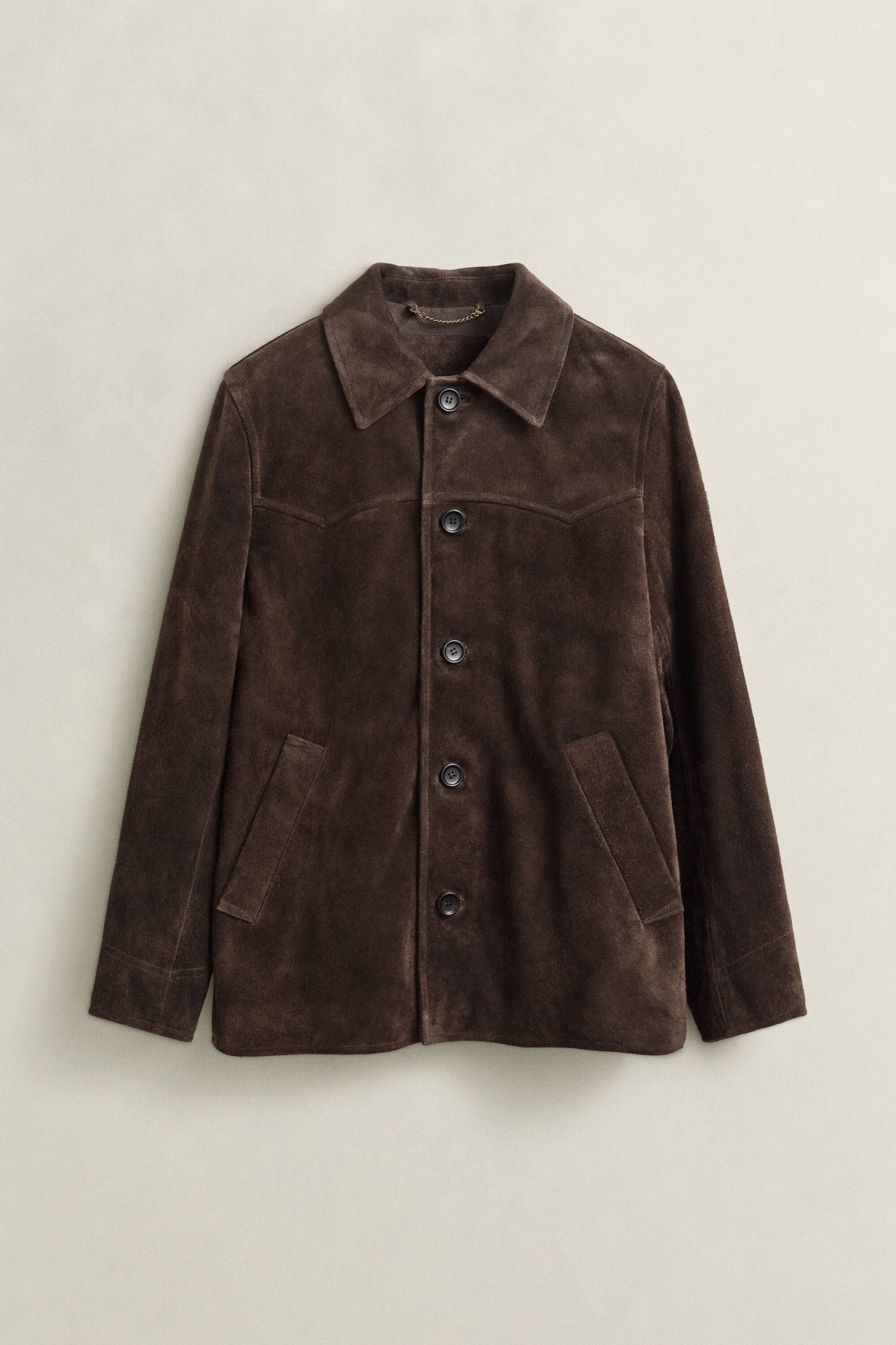 Chaqueta de ante de largo medio