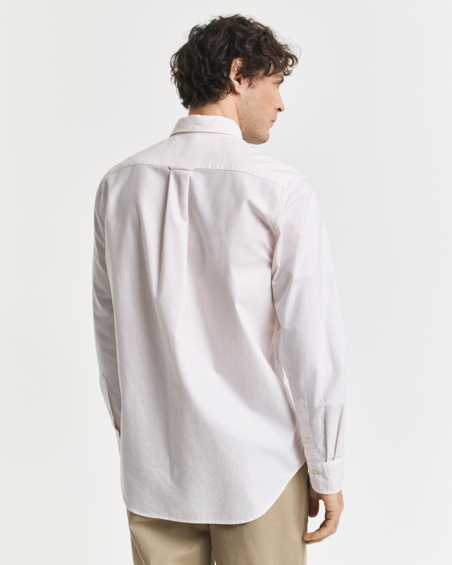 Camisa Oxford clásica Regular Fit de rayas finas