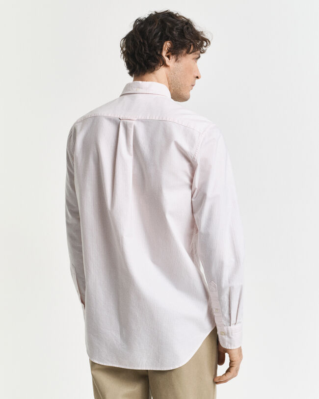 Camisa Oxford clásica Regular Fit de rayas finas
