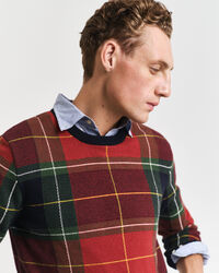 Jersey de cuello redondo a cuadros