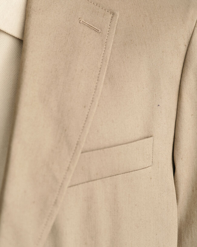 Americana de traje en algod&oacute;n y lino