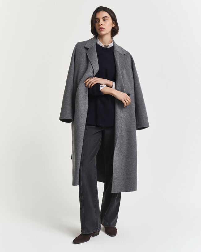 Jersey de cuello redondo en una suave mezcla de lana y cachemir