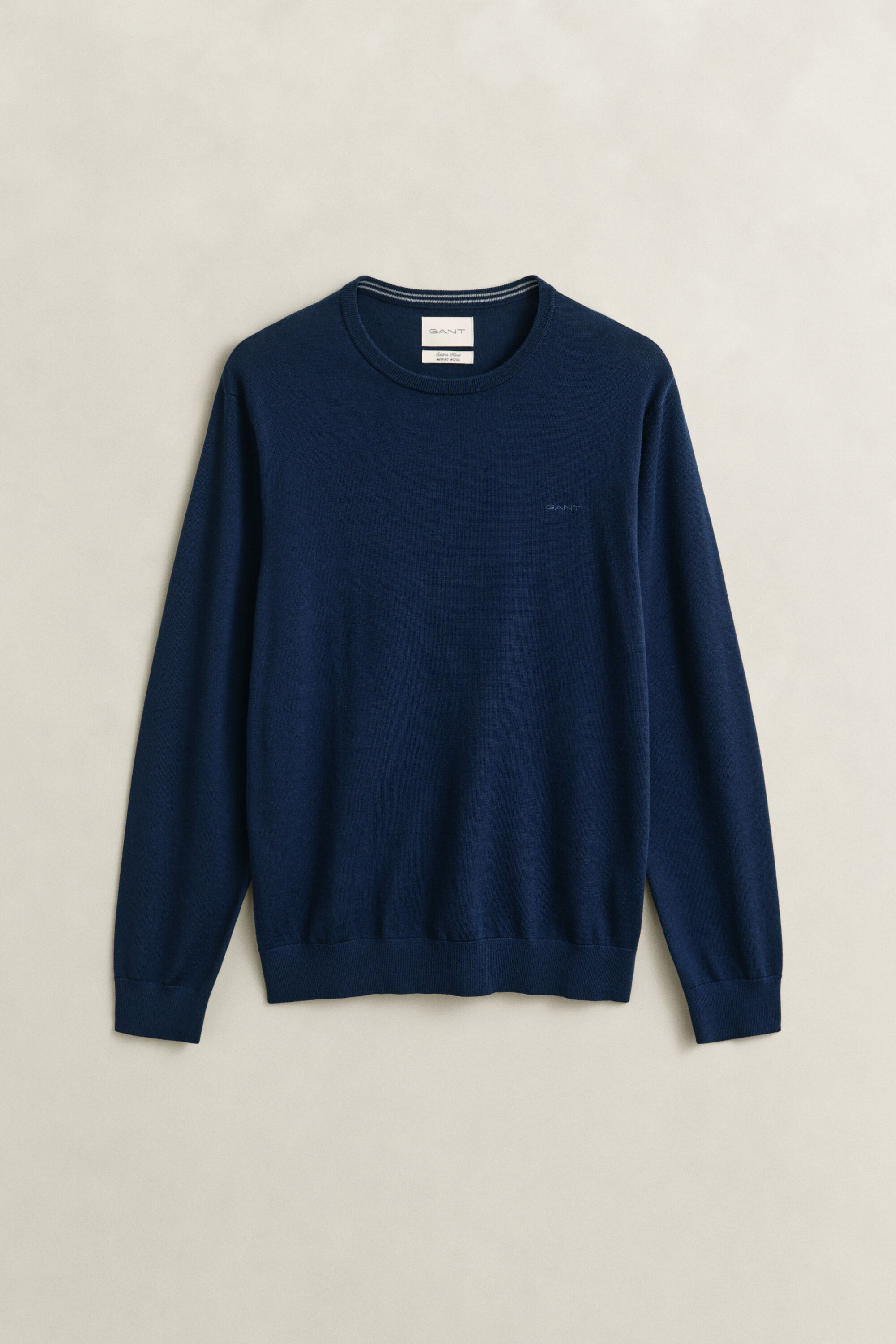 Jersey de lana merino con cuello redondo