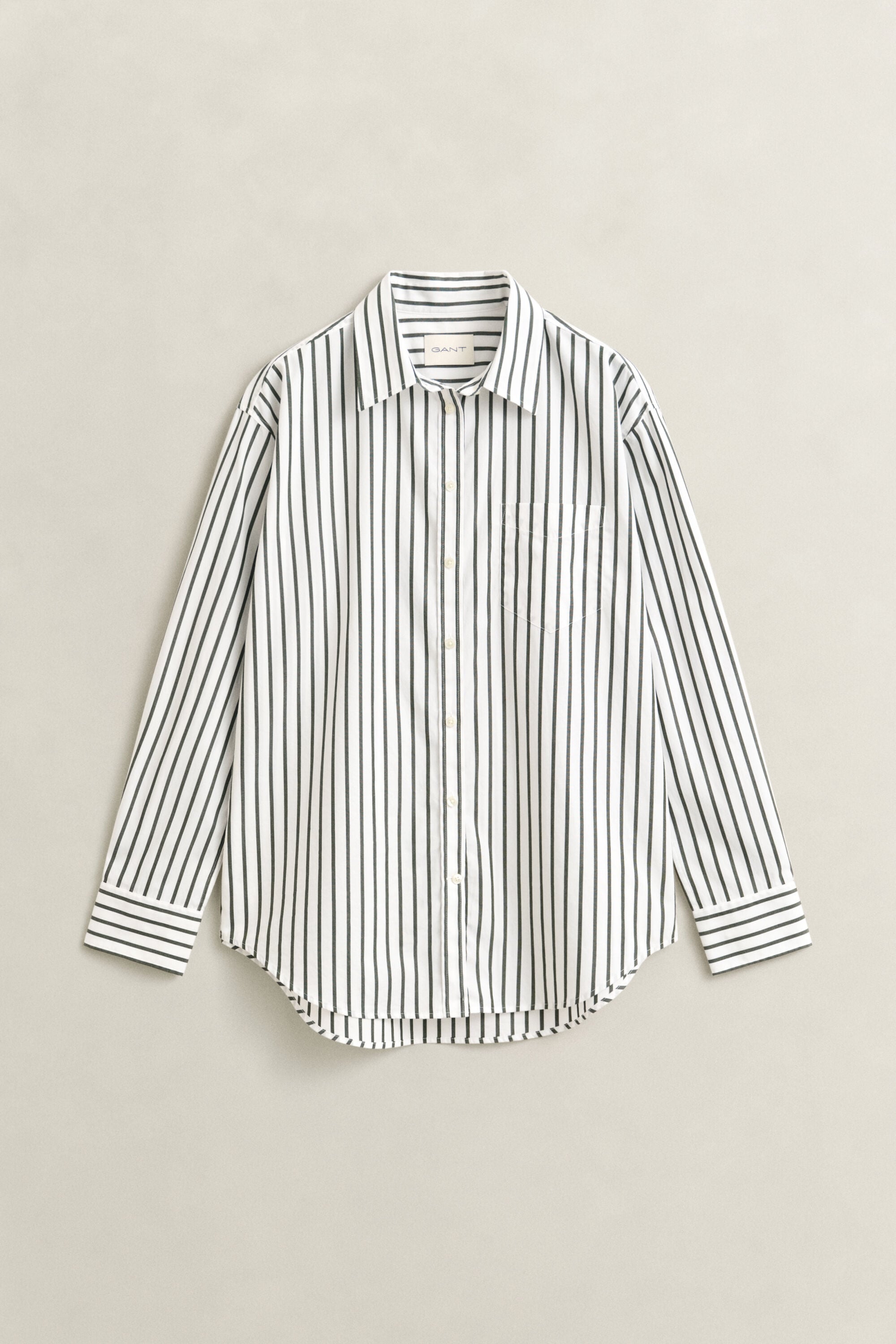 Camisa Relaxed Fit clásica de popelina a rayas