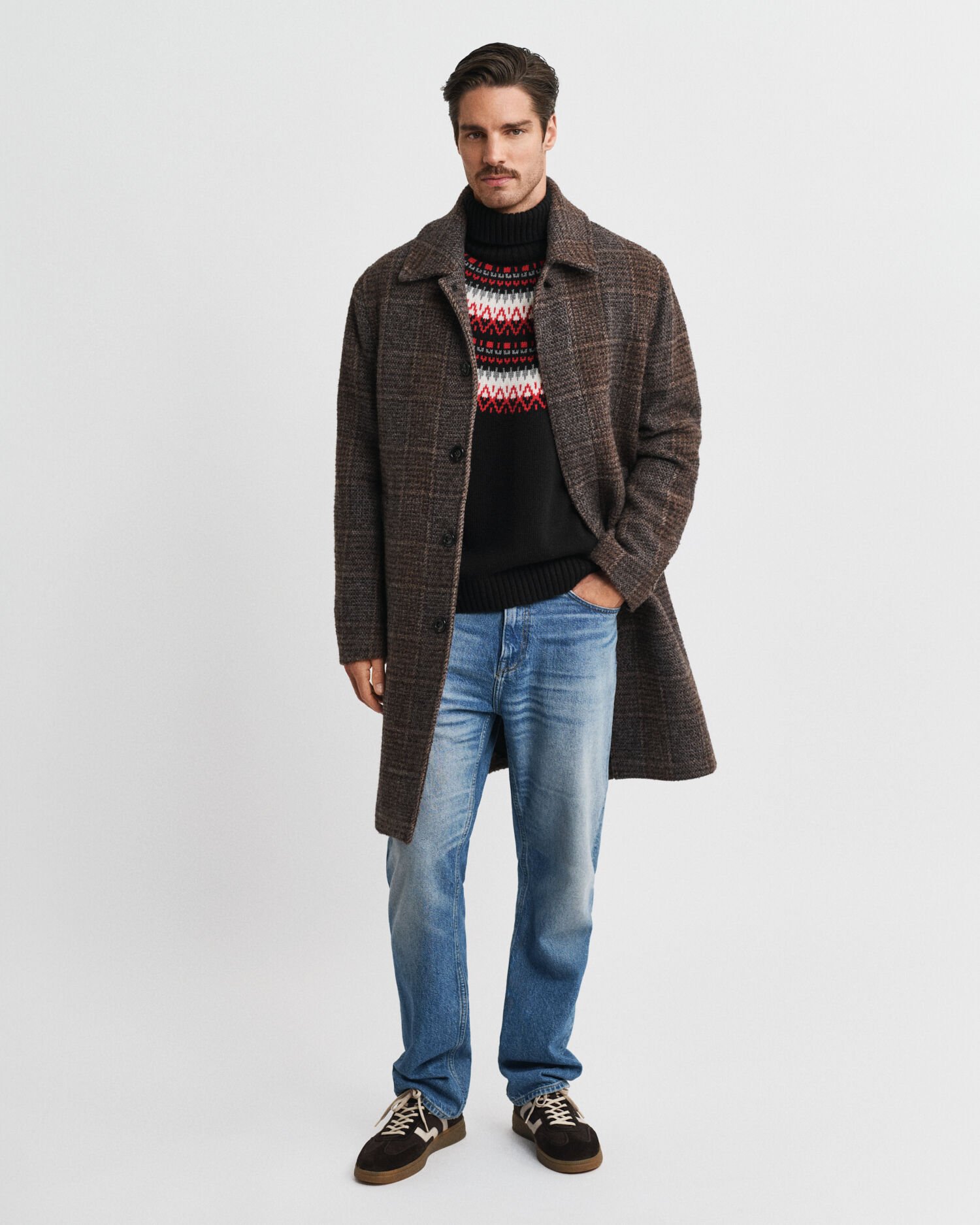 Jersey con cuello de cisne Fair Isle