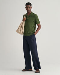 Jersey tipo polo Pointelle Textured