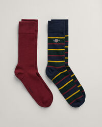 Caja de regalo con dos pares de calcetines a rayas