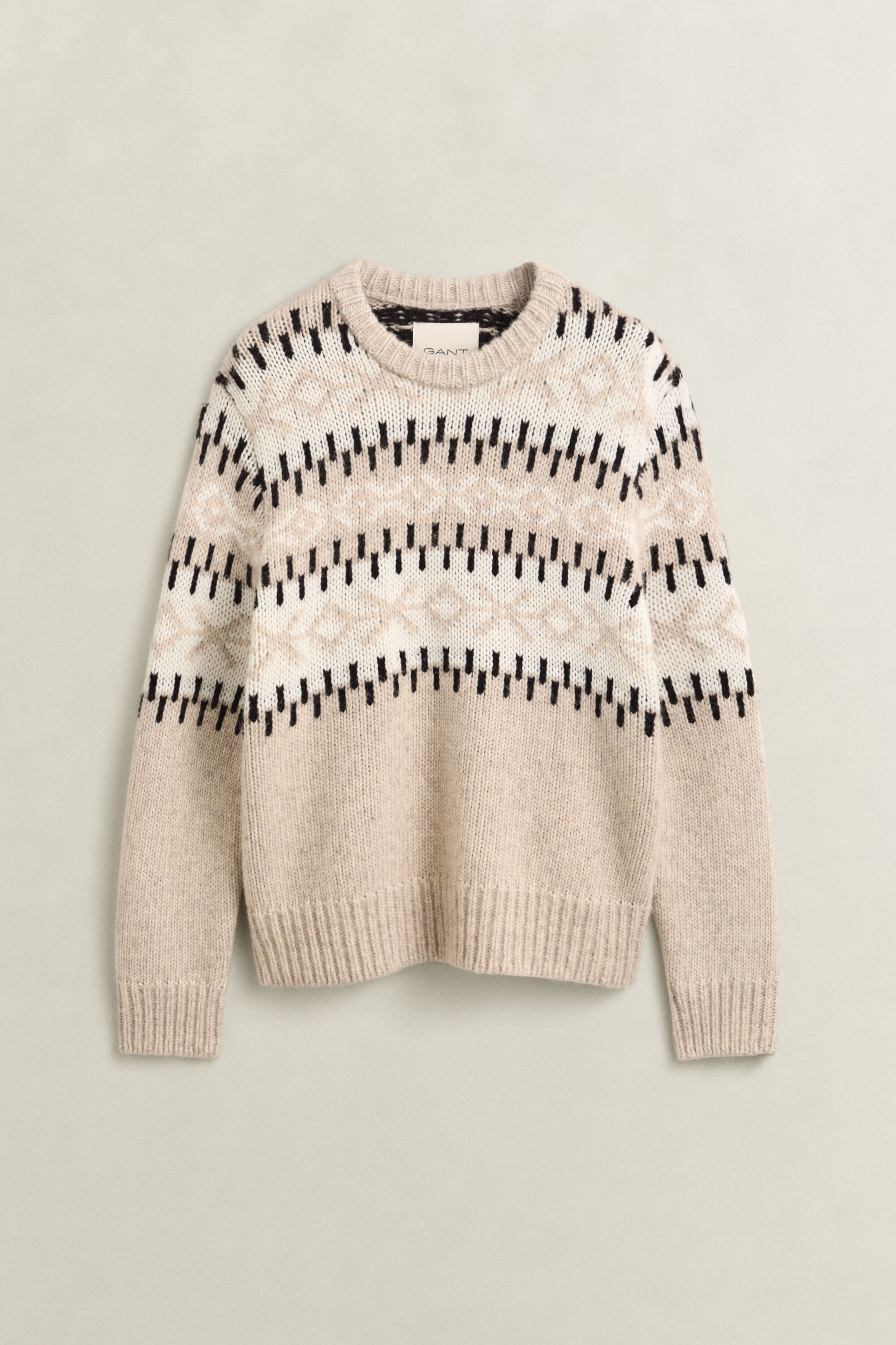 Jersey de jacquard en mezcla de lana de alpaca
