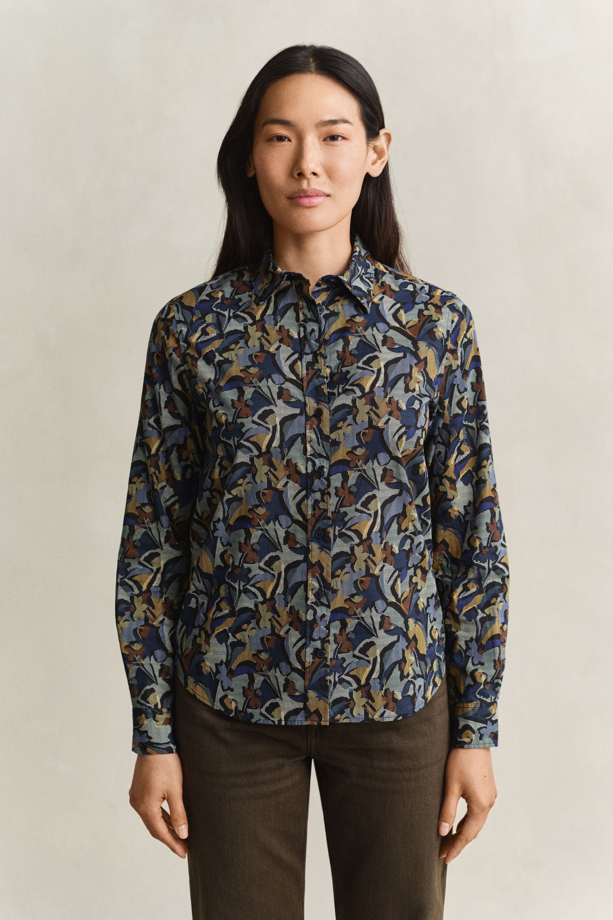 Camisa de gasa de algodón con estampado
