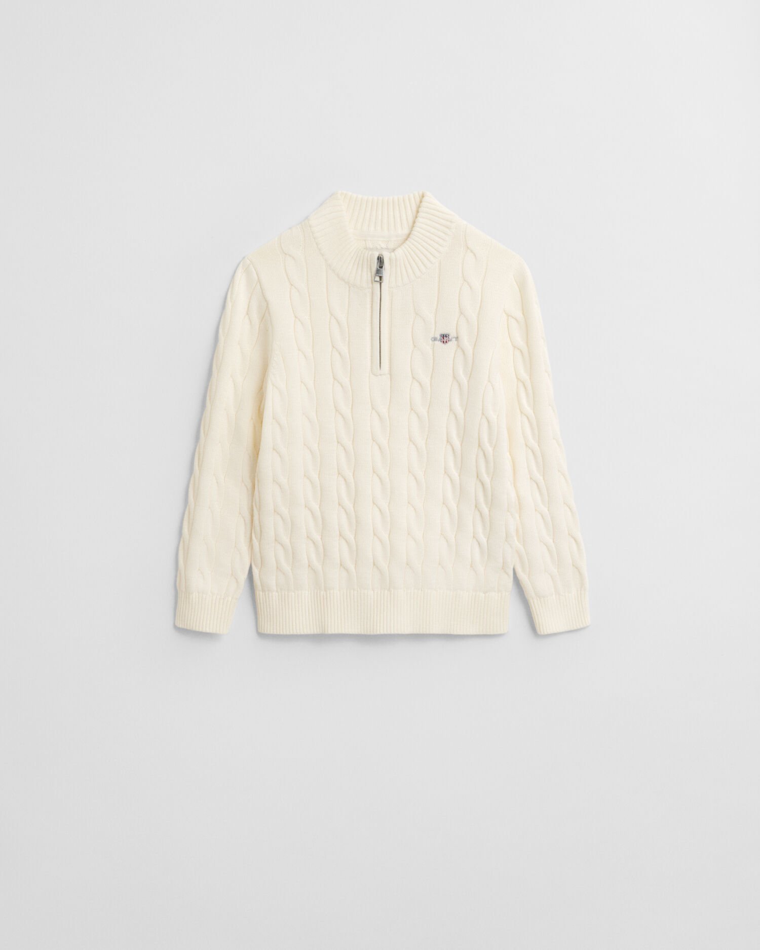 Jersey con media cremallera de punto de ochos en algodón Kids