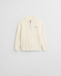 Jersey con media cremallera de punto de ochos en algodón Kids