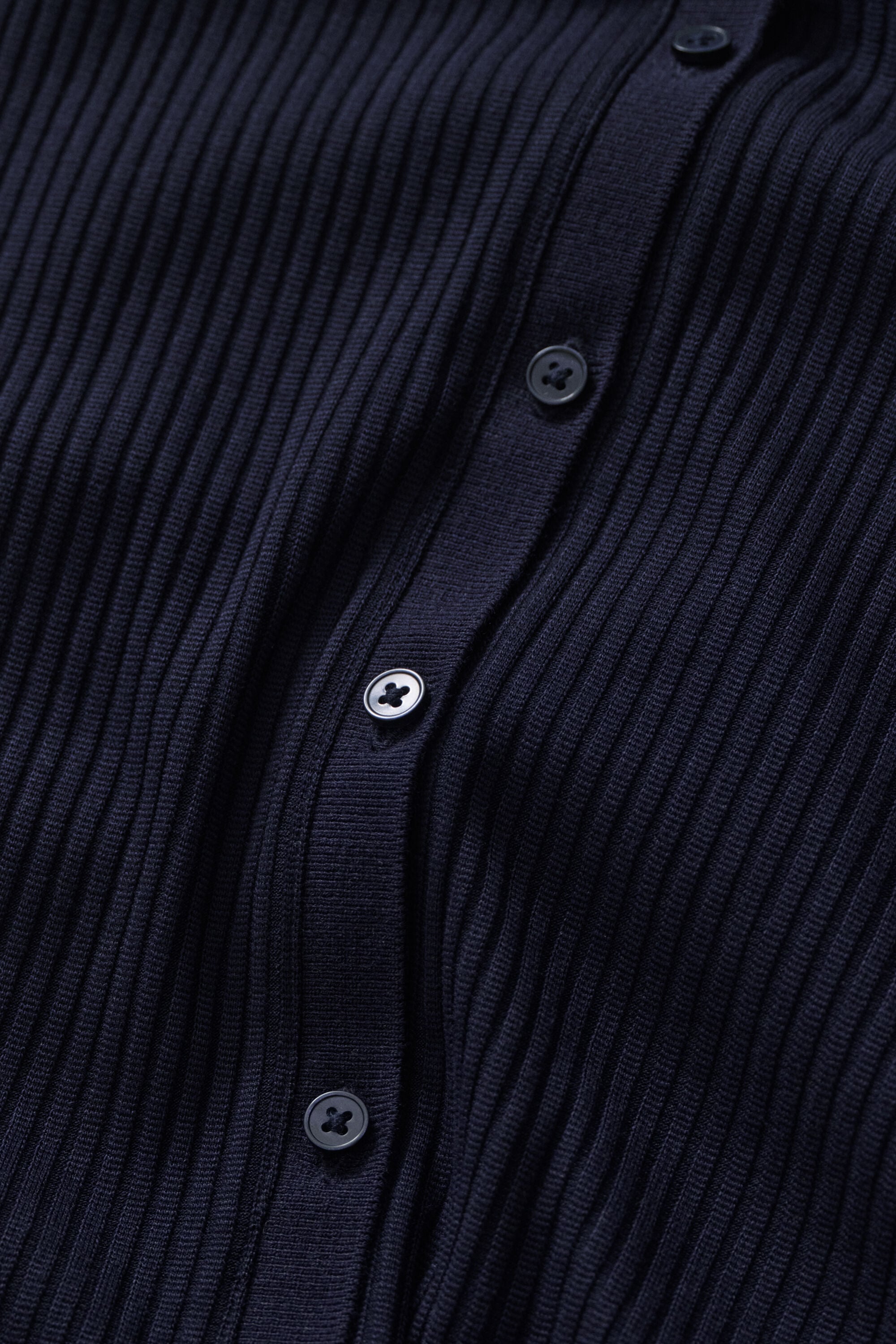 Vestido tipo polo Slim Fit acanalado