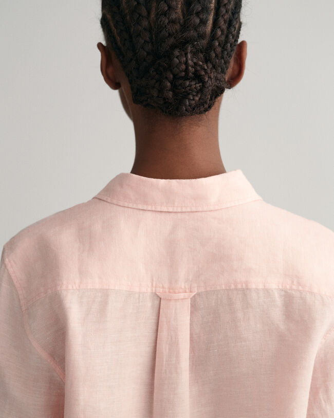 Camisa Regular Fit de cambray de lino