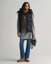 Chaleco de plumón y largo medio