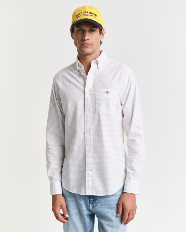 Camisa Oxford cl&aacute;sica Regular Fit a cuadros Tattersall