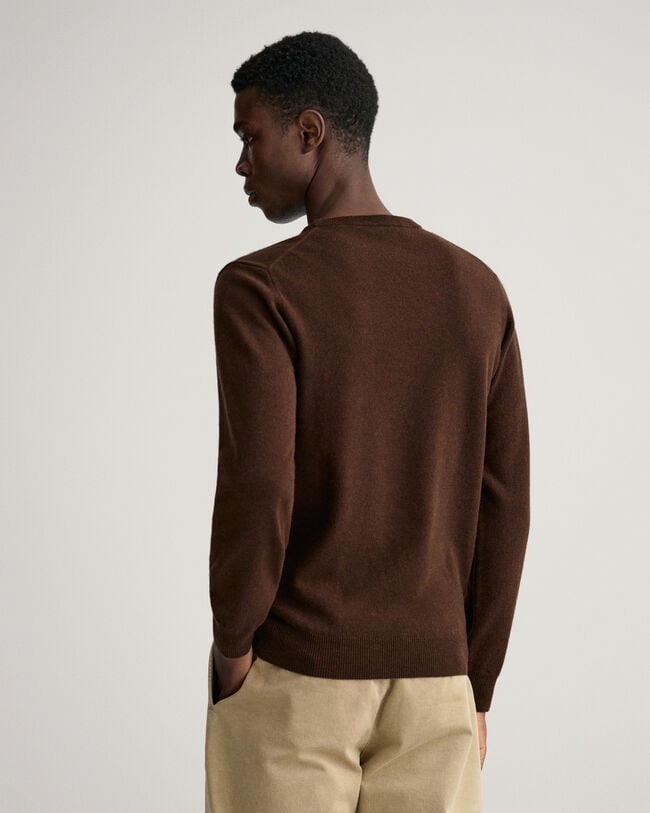 Jersey de cuello redondo en lana de oveja muy fina