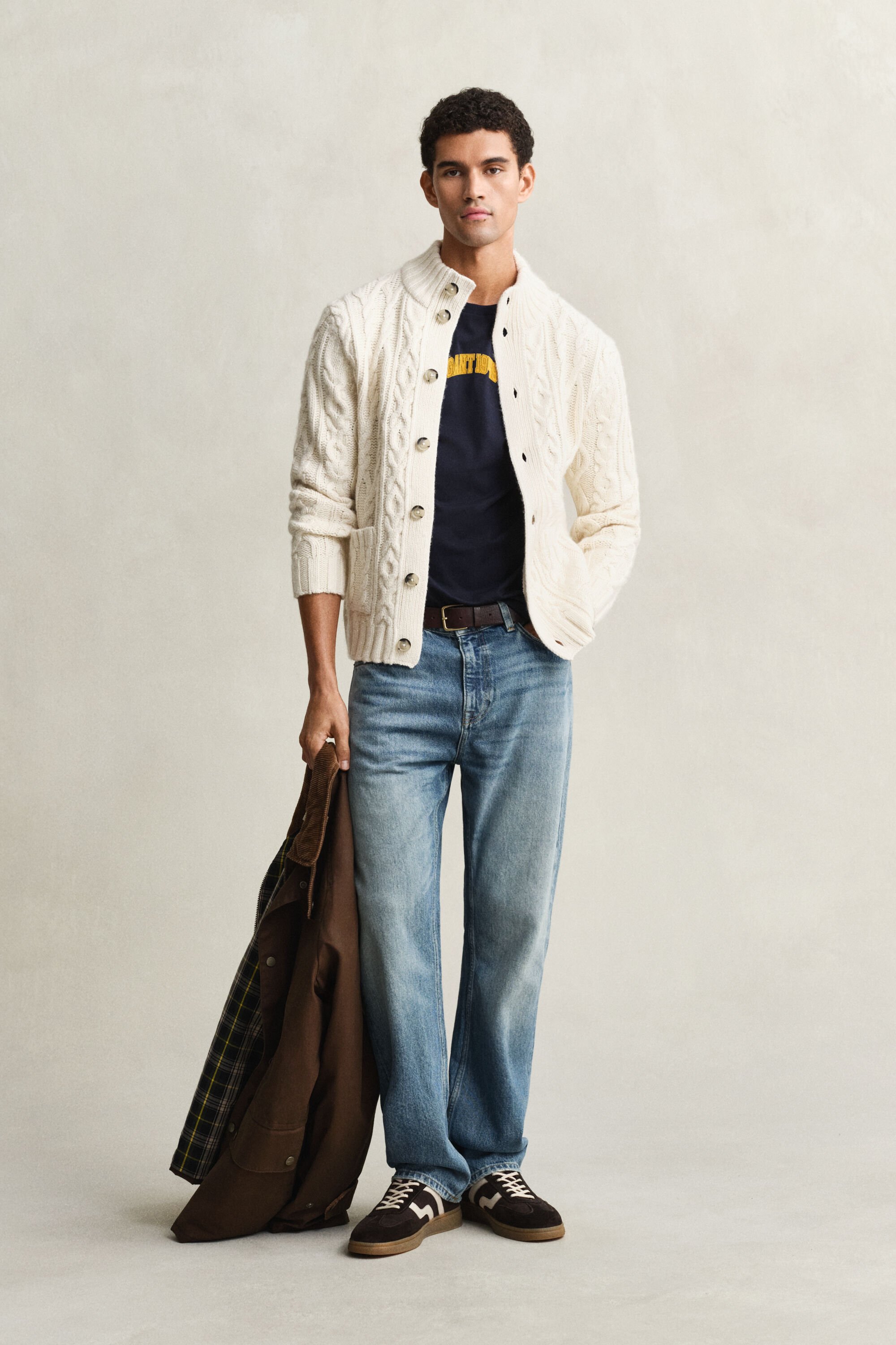 Cárdigan de punto de ochos