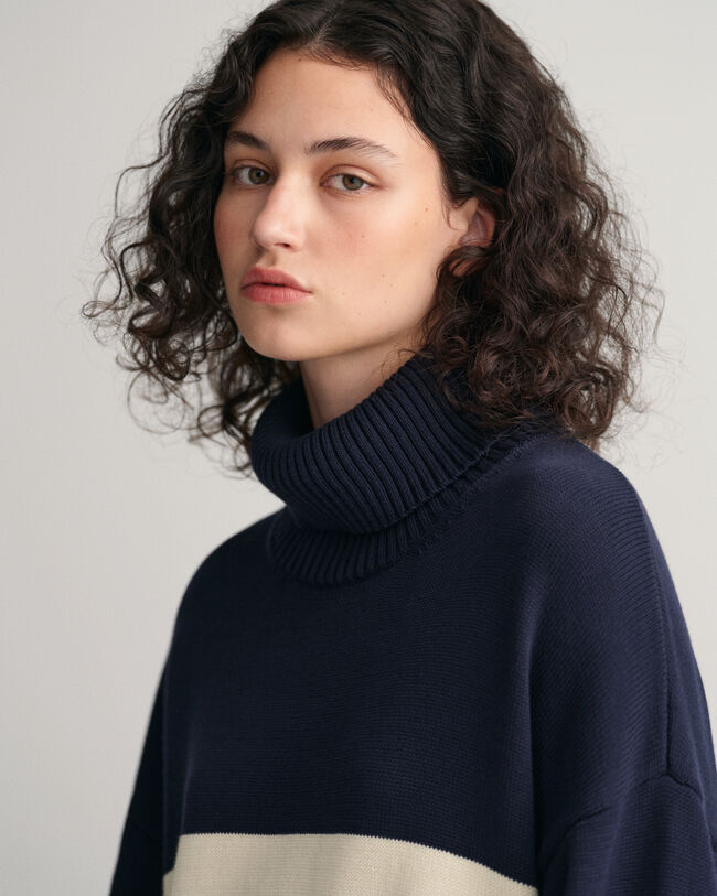 Vestido de punto con raya bretona