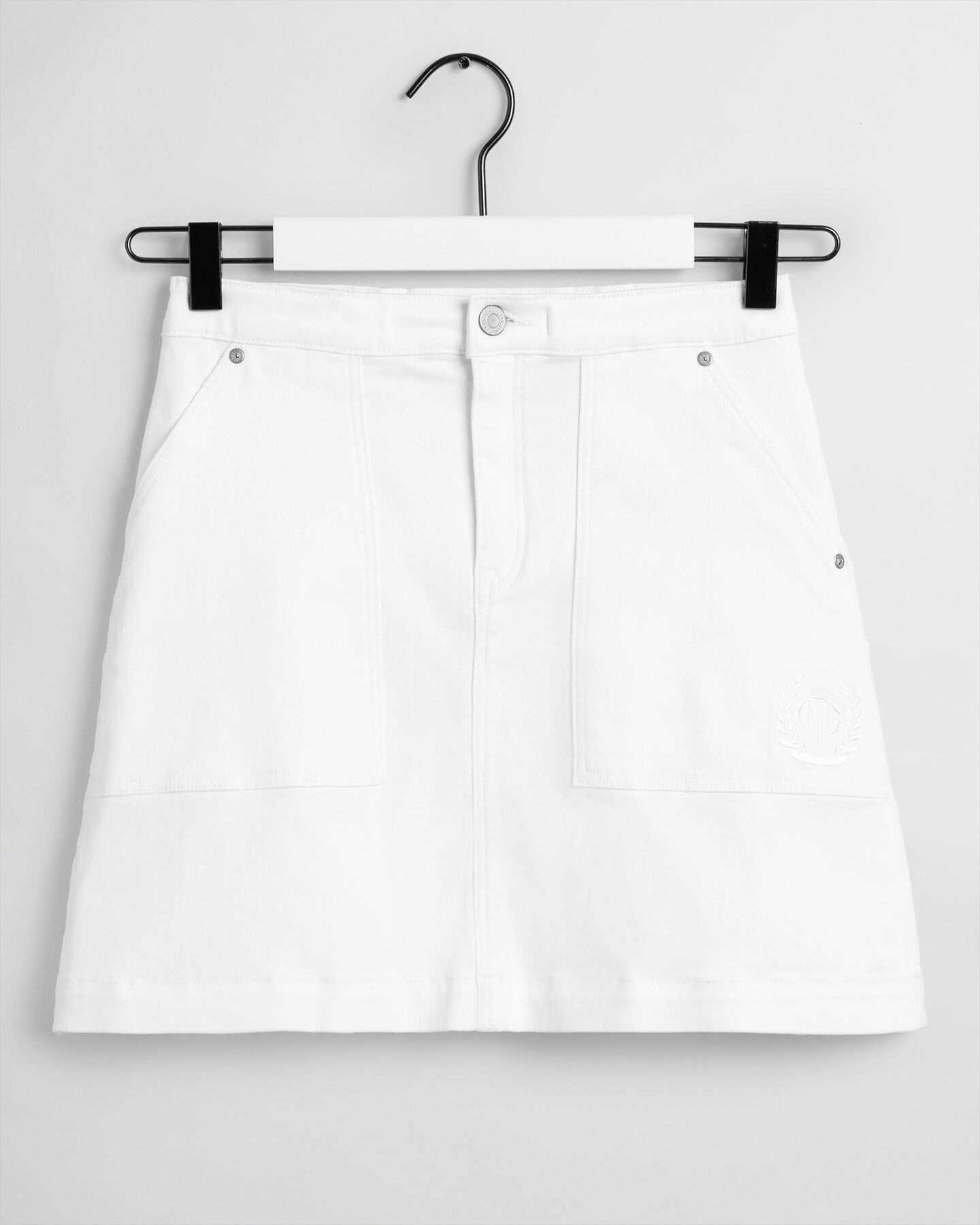 Falda de sarga con bolsillos de parche Teen Girls