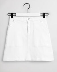 Falda de sarga con bolsillos de parche Teen Girls