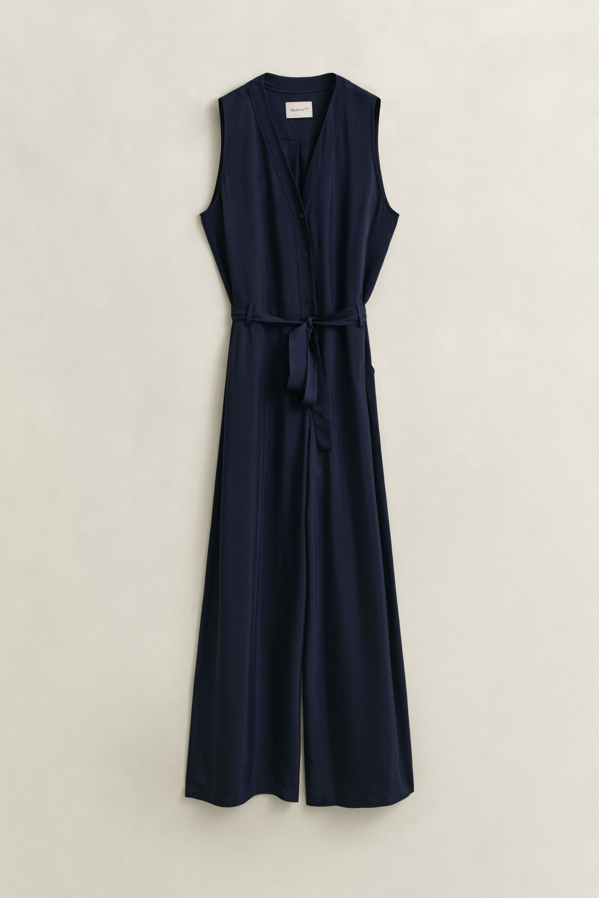 Mono largo de sarga con cinturón