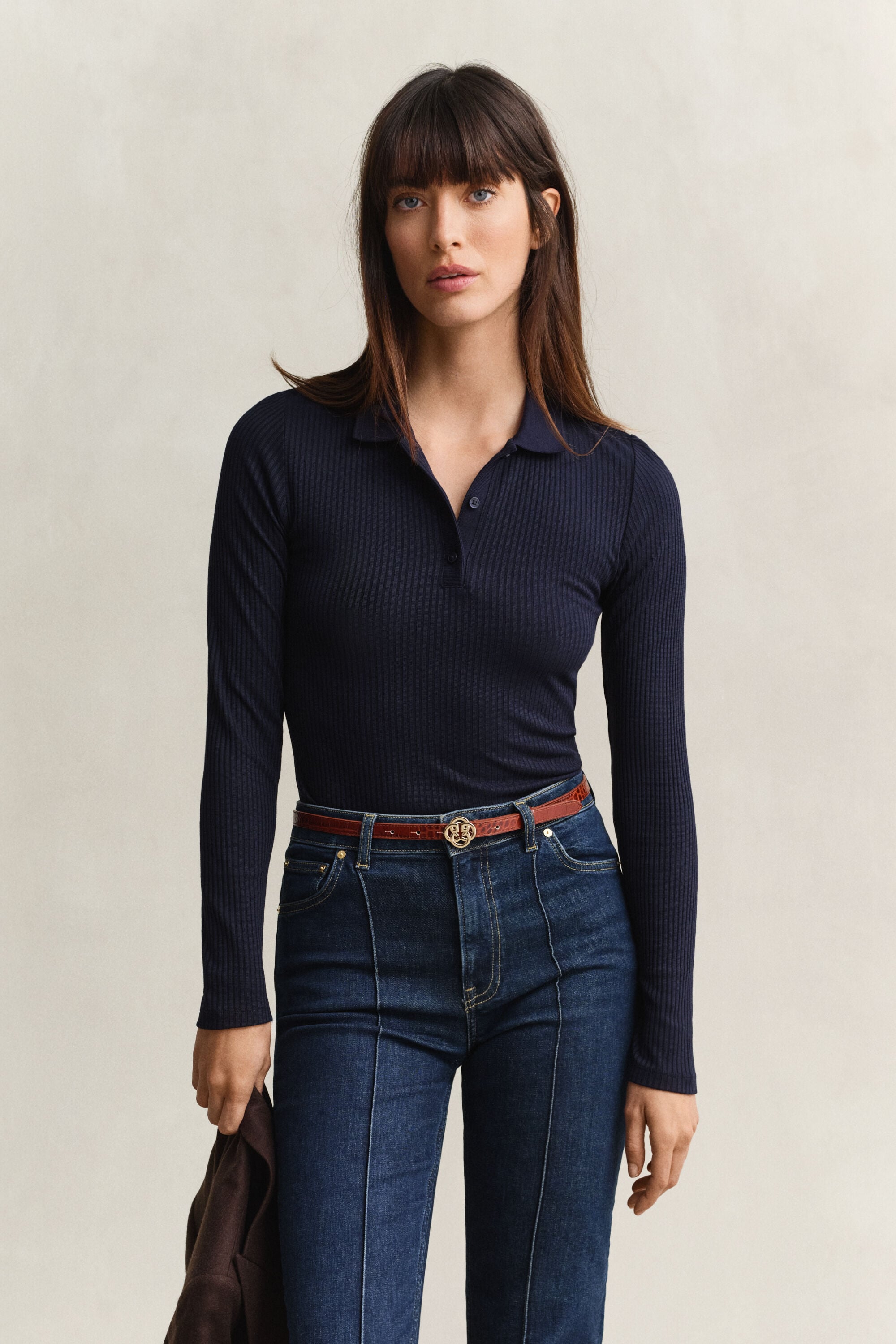 Polo Slim Fit acanalado