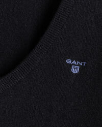 Jersey de cuello de pico en lana de oveja extrafina