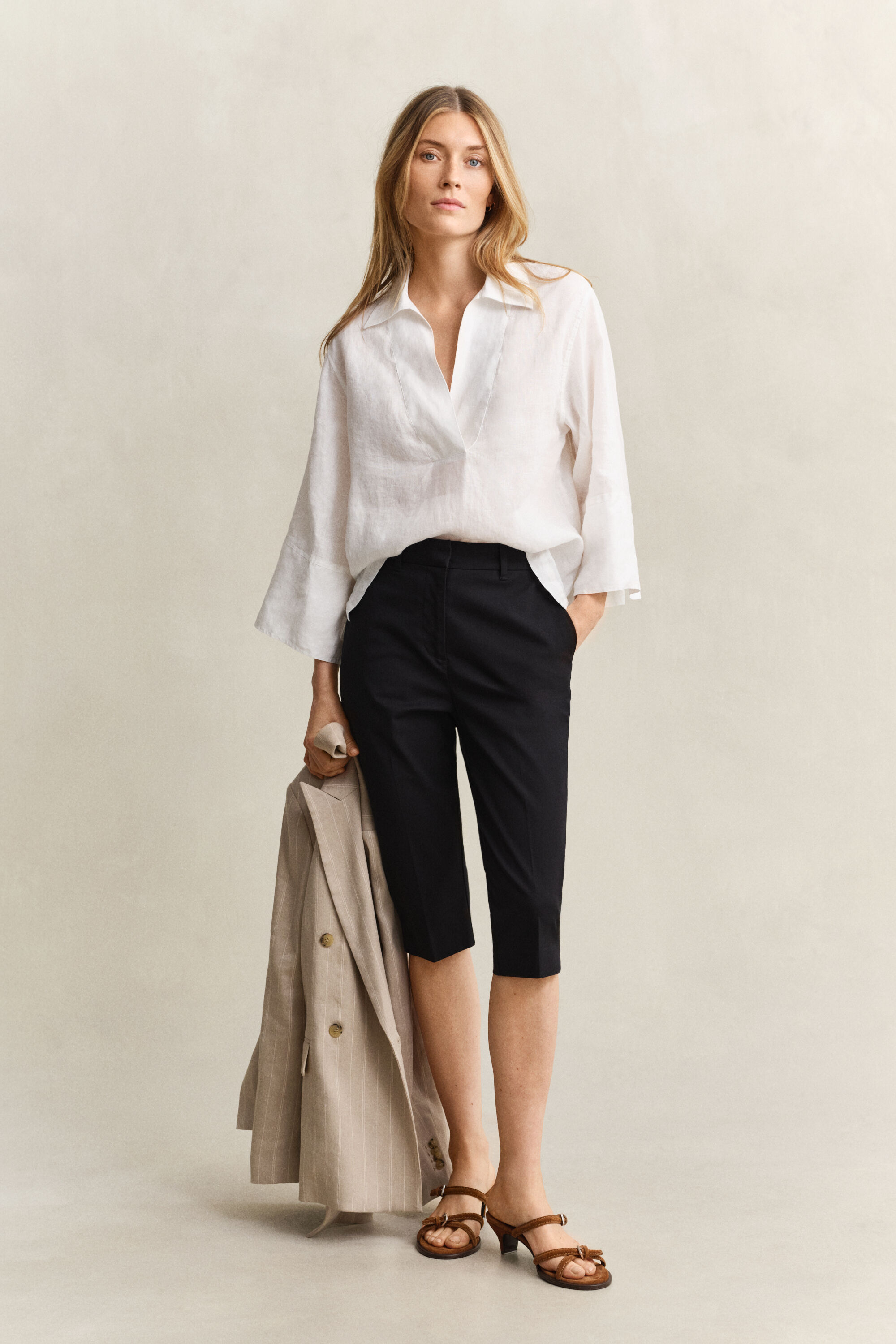 Camisa de lino Popover