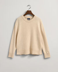 Jersey de cuello redondo en cachemir