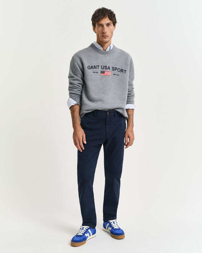 Pantalones chinos estructurados Slim Fit con textura labrada