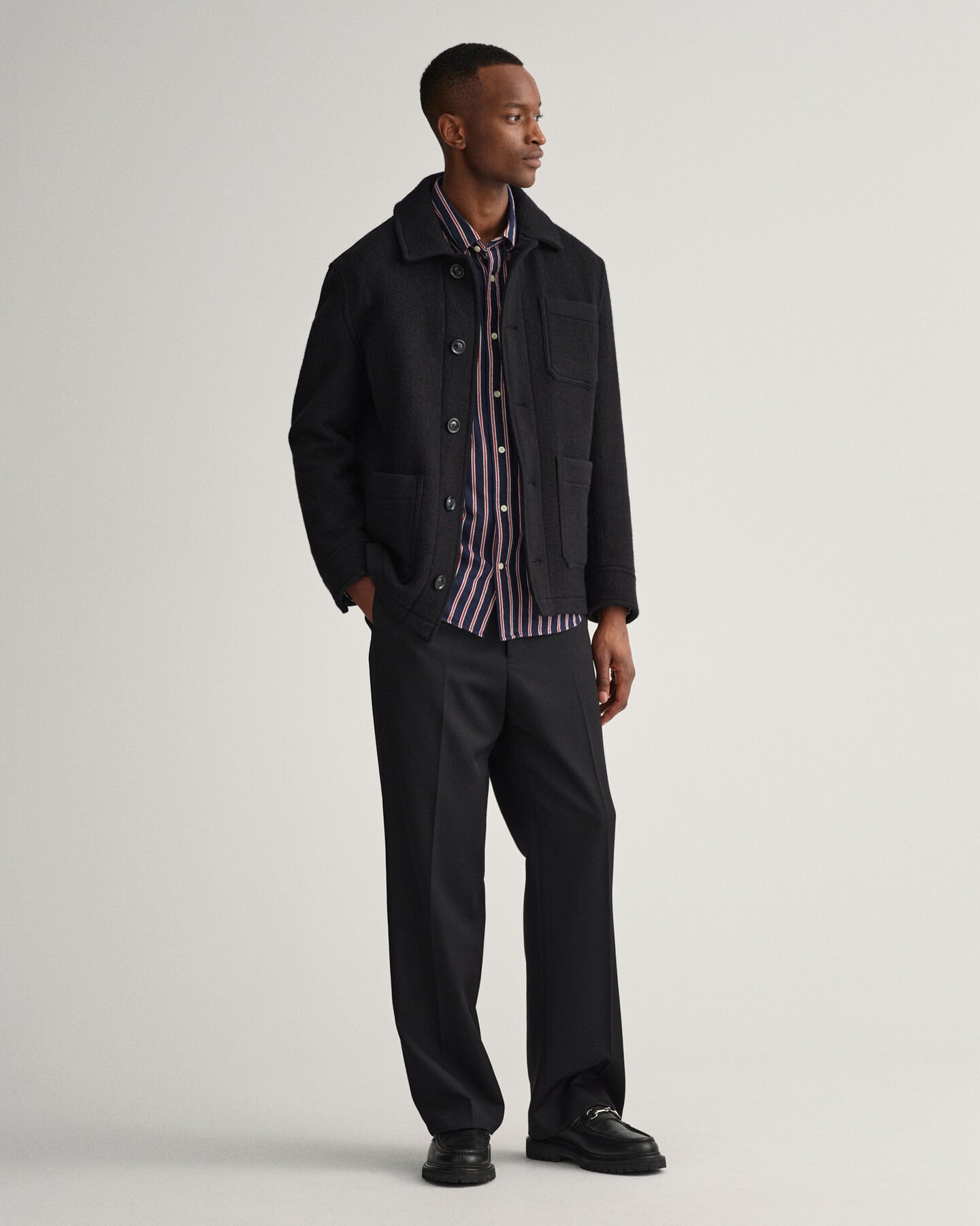 Camisa Relaxed Fit a rayas Dobby