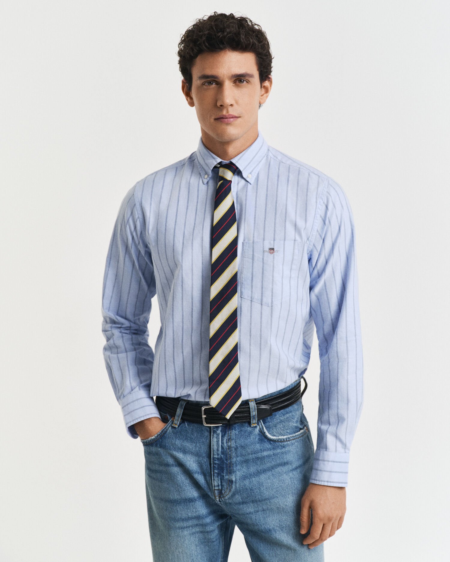 Camisa Oxford clásica Regular Fit a rayas