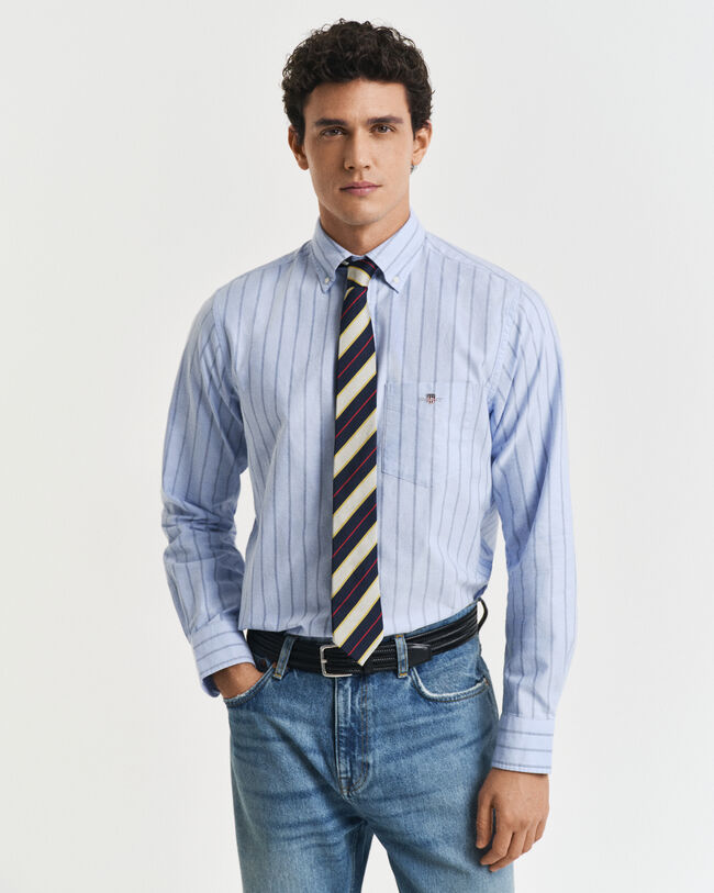 Camisa Oxford clásica Regular Fit a rayas