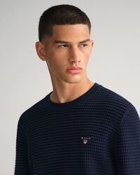 Jersey de cuello redondo y algod&oacute;n Texture