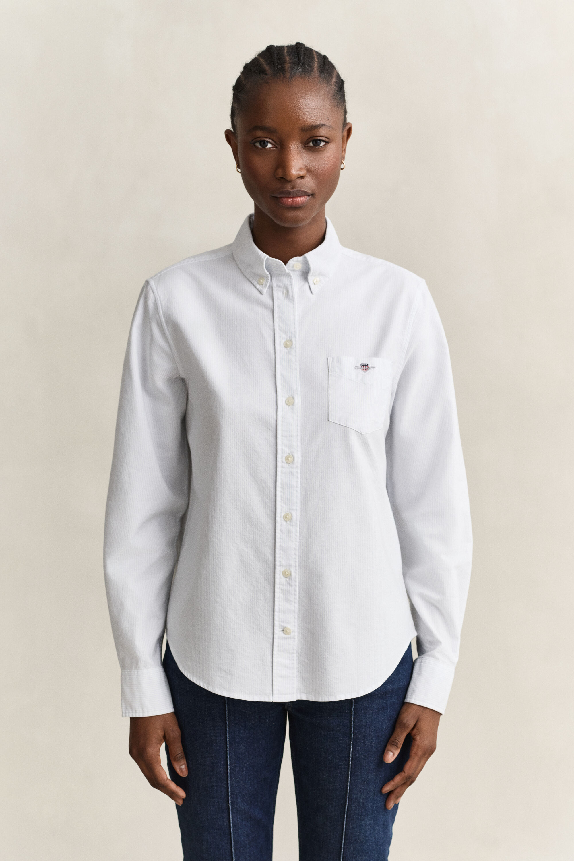 Camisa Oxford clásica a rayas