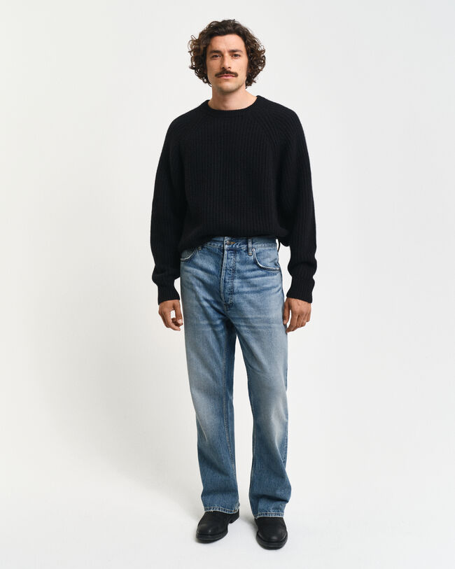 Jersey de cuello redondo en cachemir