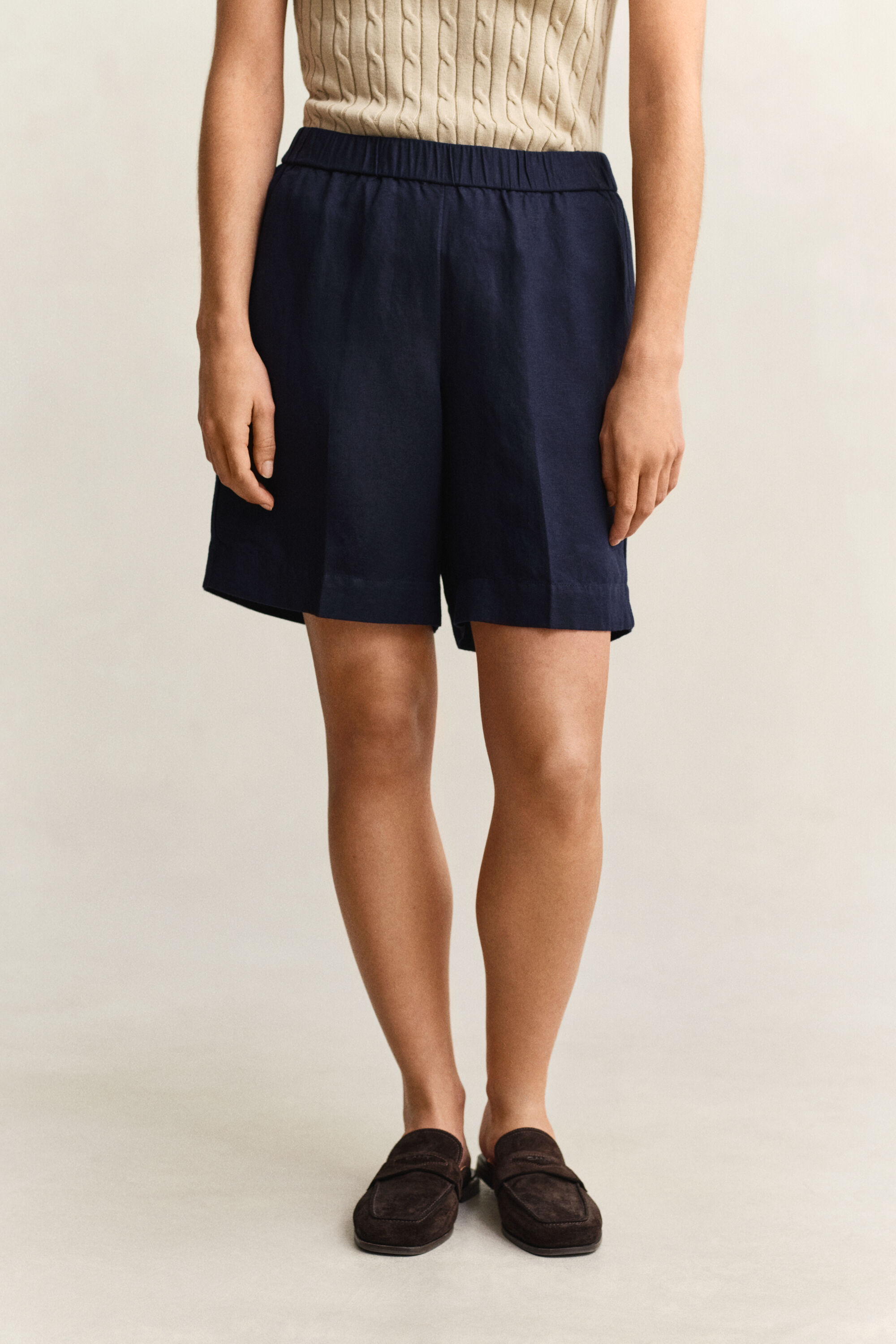 Pantalones cortos de mezcla de lino