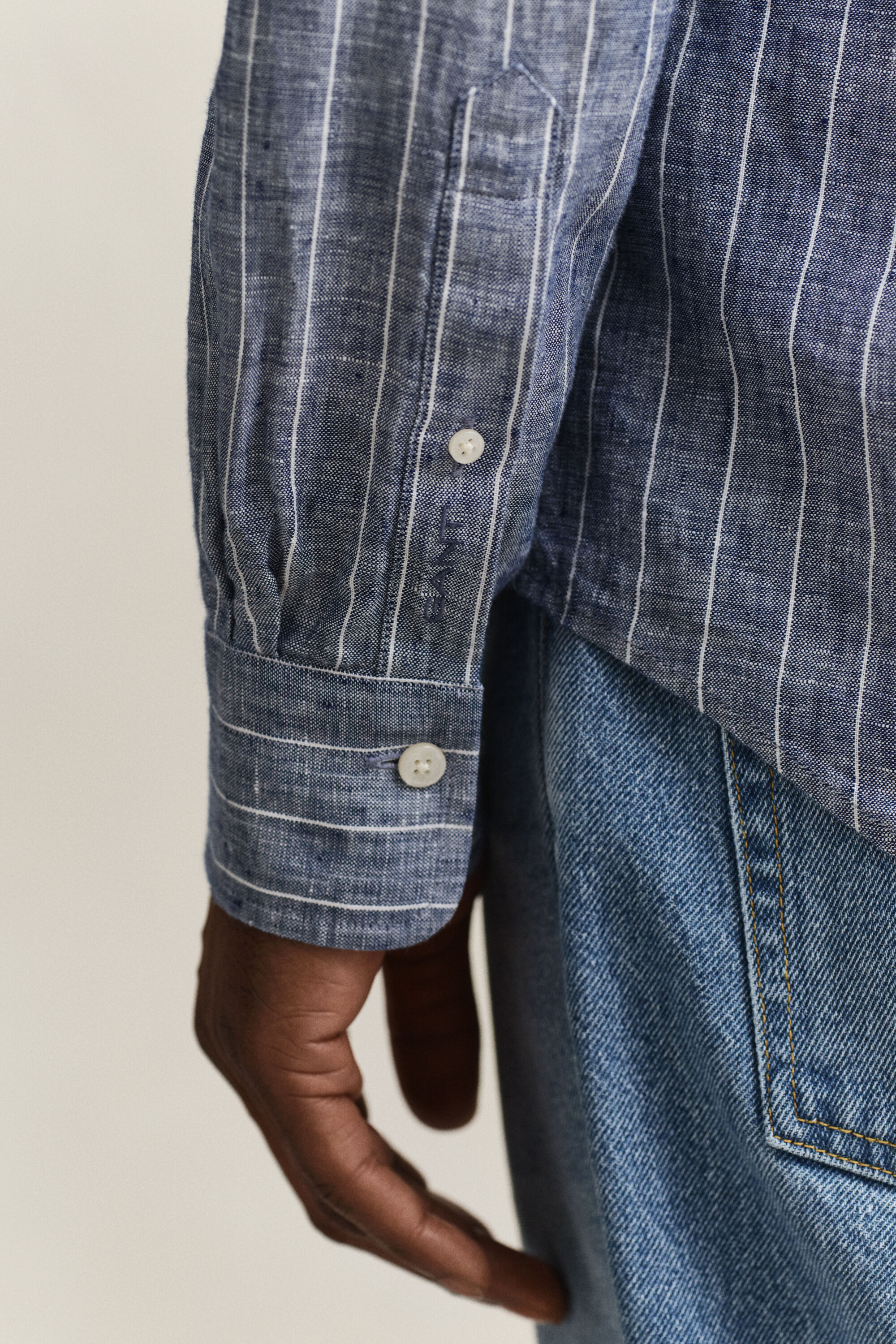 Camisa de lino a rayas