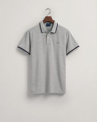 Polo de piqu&eacute; con ribetes con dise&ntilde;o de espiga