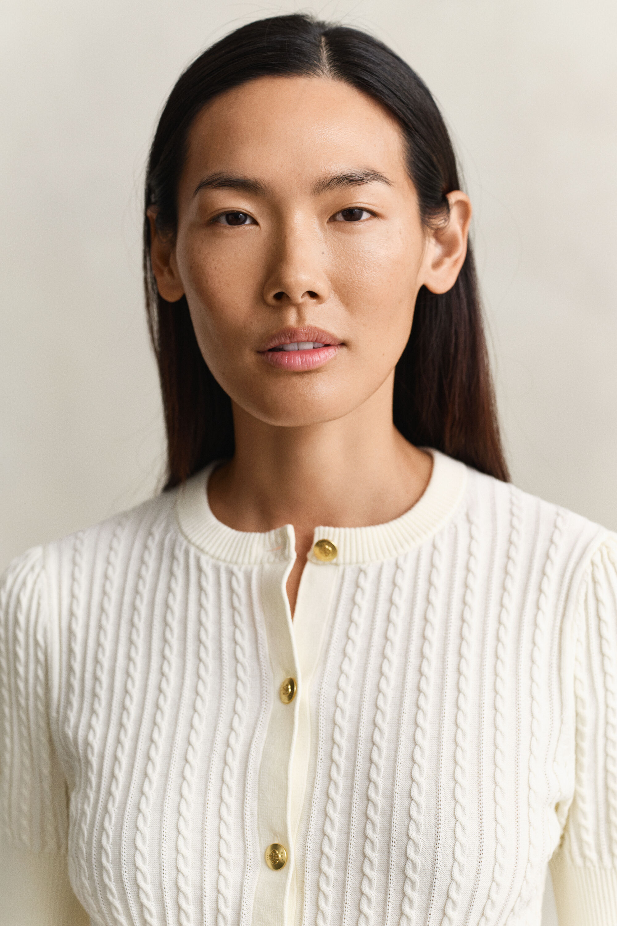 Cárdigan de punto de ochos de algodón