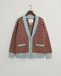 C&aacute;rdigan con dise&ntilde;o de espiga multicolor