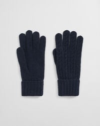 Guantes de lana en punto de ochos