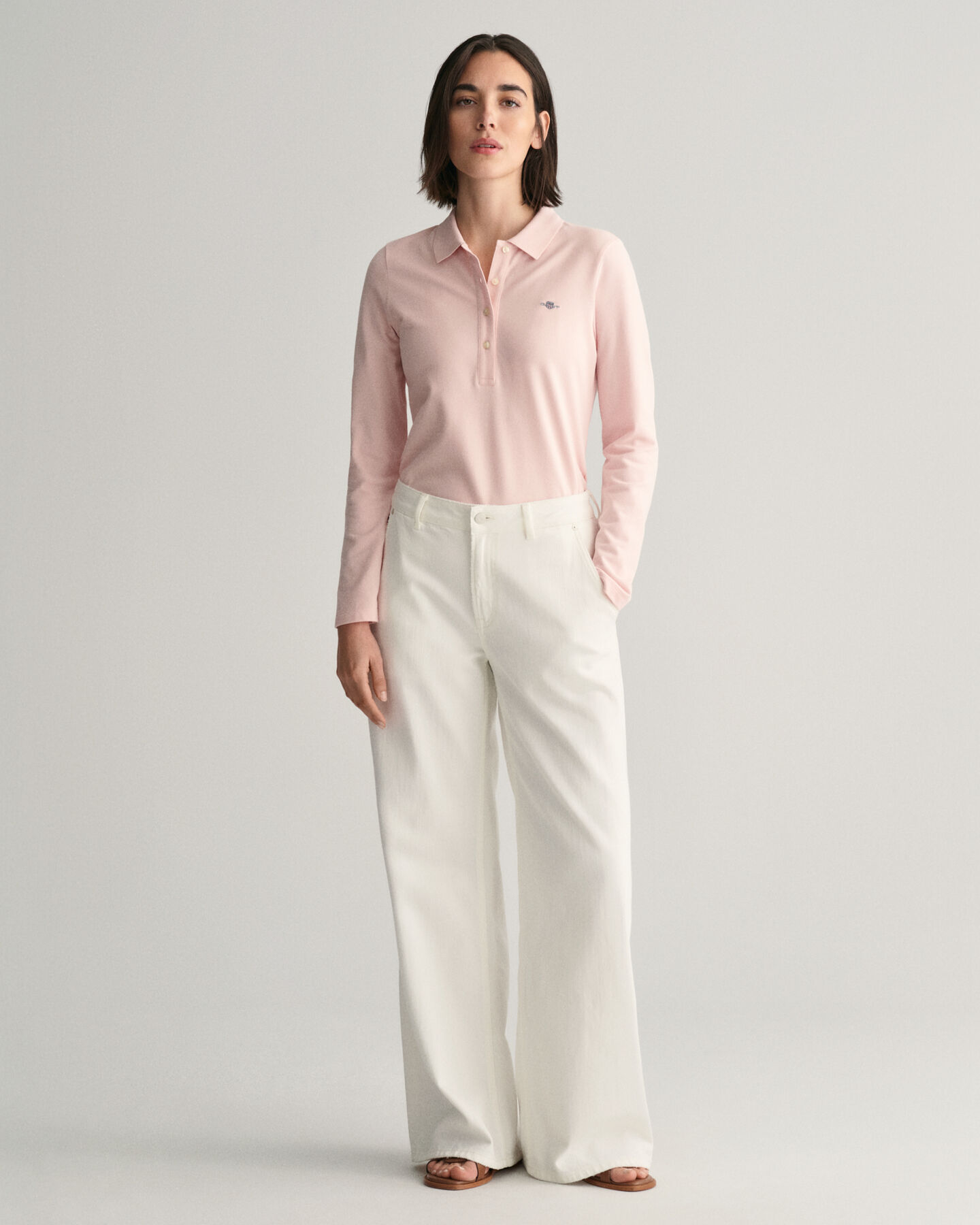 Polo de piqu&eacute; de manga larga Shield