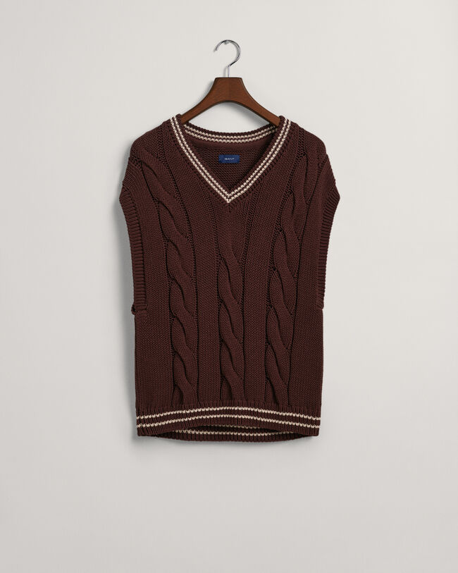 Chaleco de punto de ochos