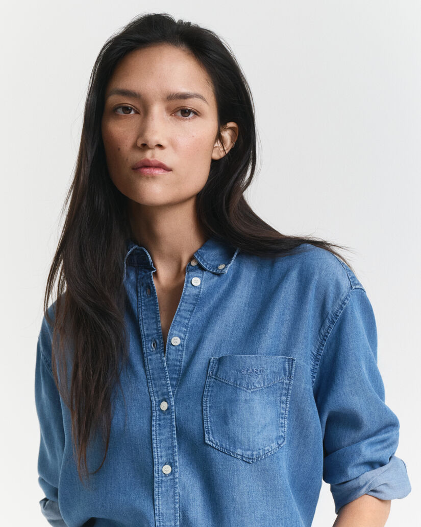 Camisa Relaxed Fit añil