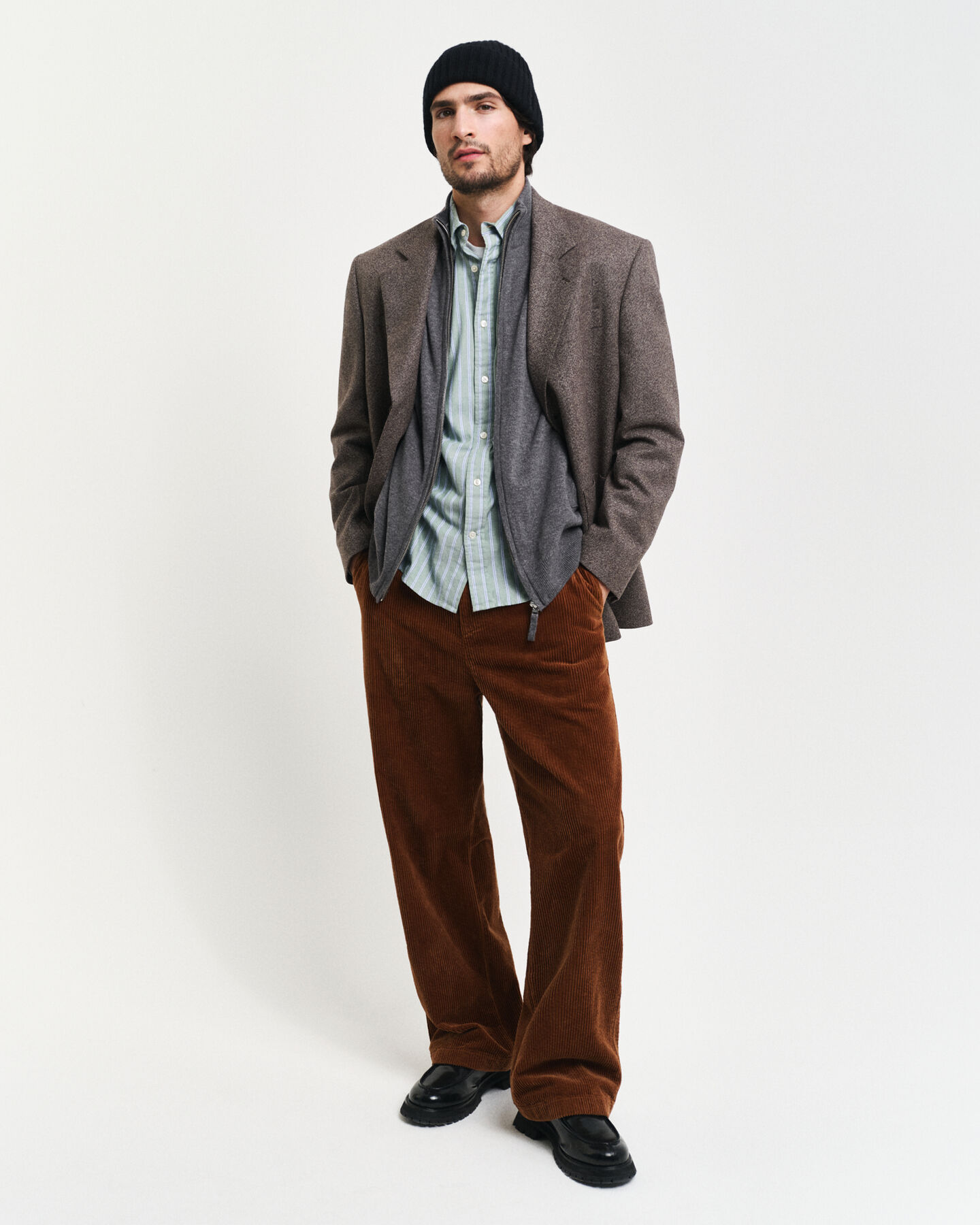 Cárdigan de lana de oveja muy fina con cremallera