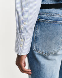 Camisa de rayas con detalle de volantes Regular Fit